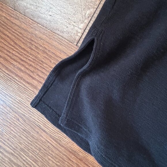EILEEN FISHER Organic Cotton Crewneck Box Top Black Tee Size XL Cap Sleeve - Picture 9 of 14